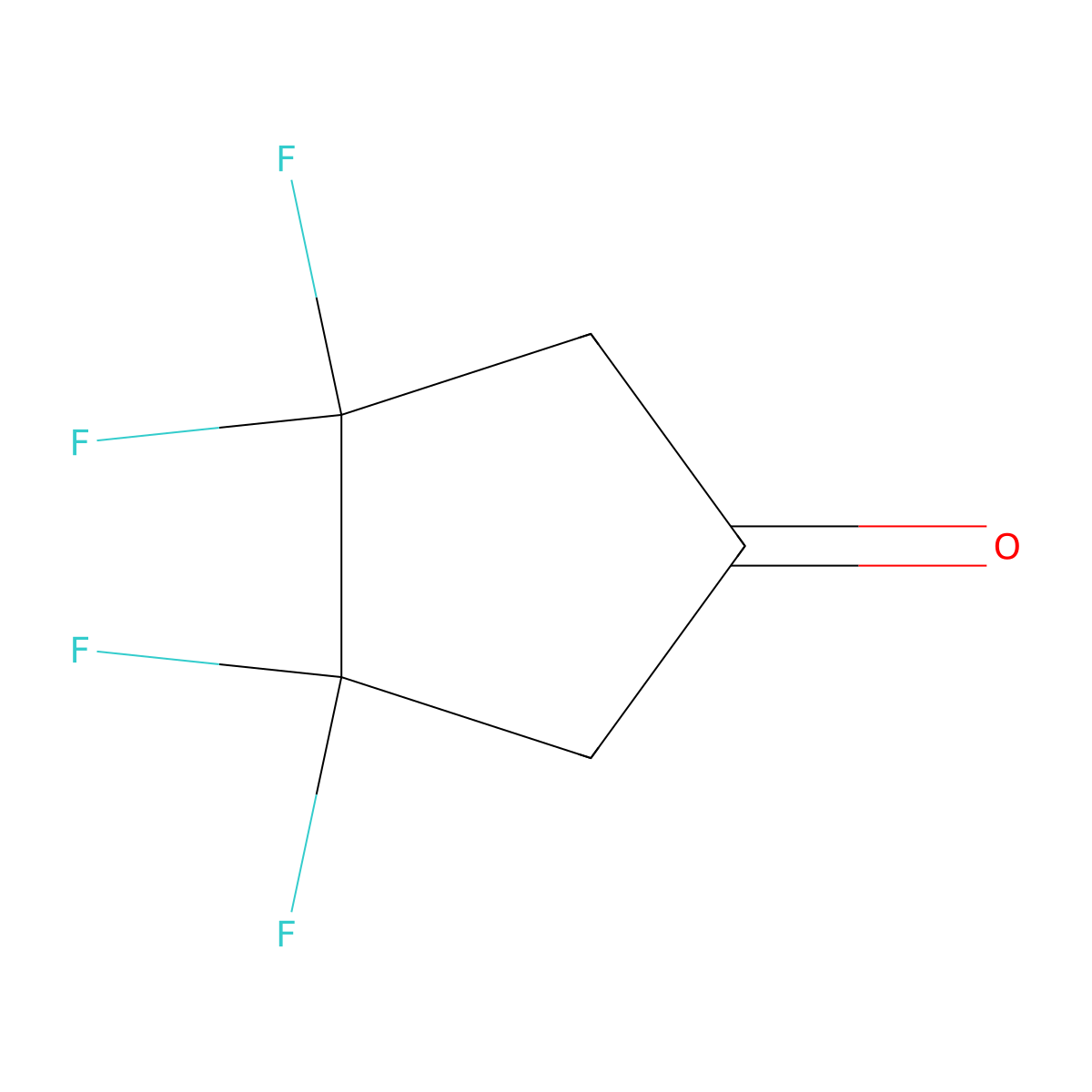 3,3,4,4-Tetrafluorocyclopentan-1-one molecular structure, CAS 2040303-66-8