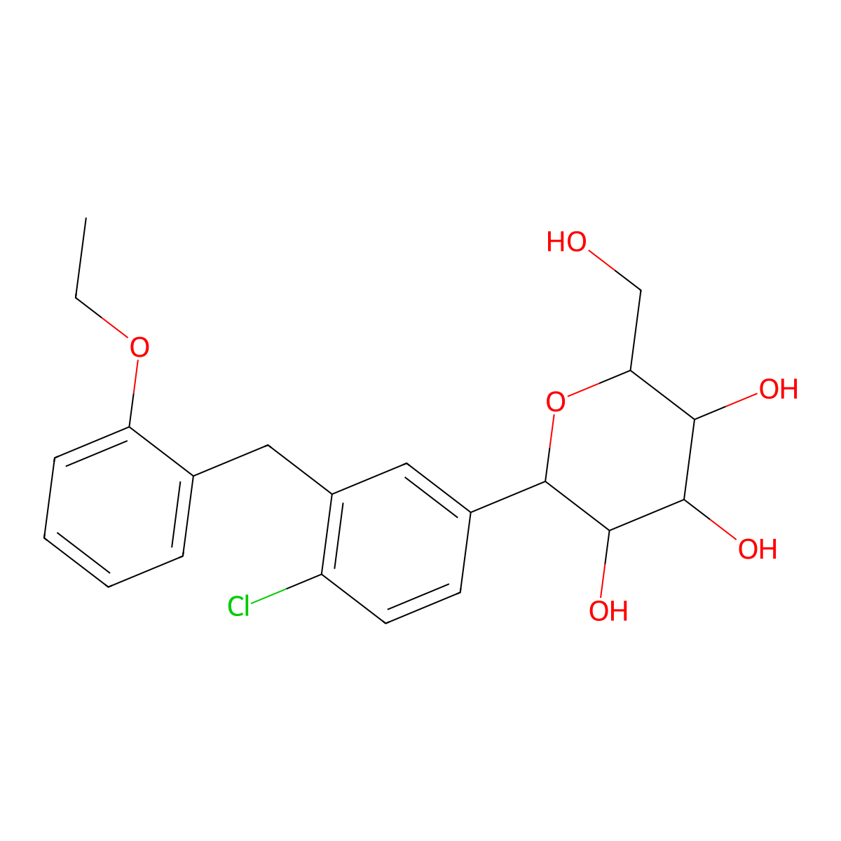 Dapagliflozin Ortho Isomer molecular structure, CAS 2040305-05-1