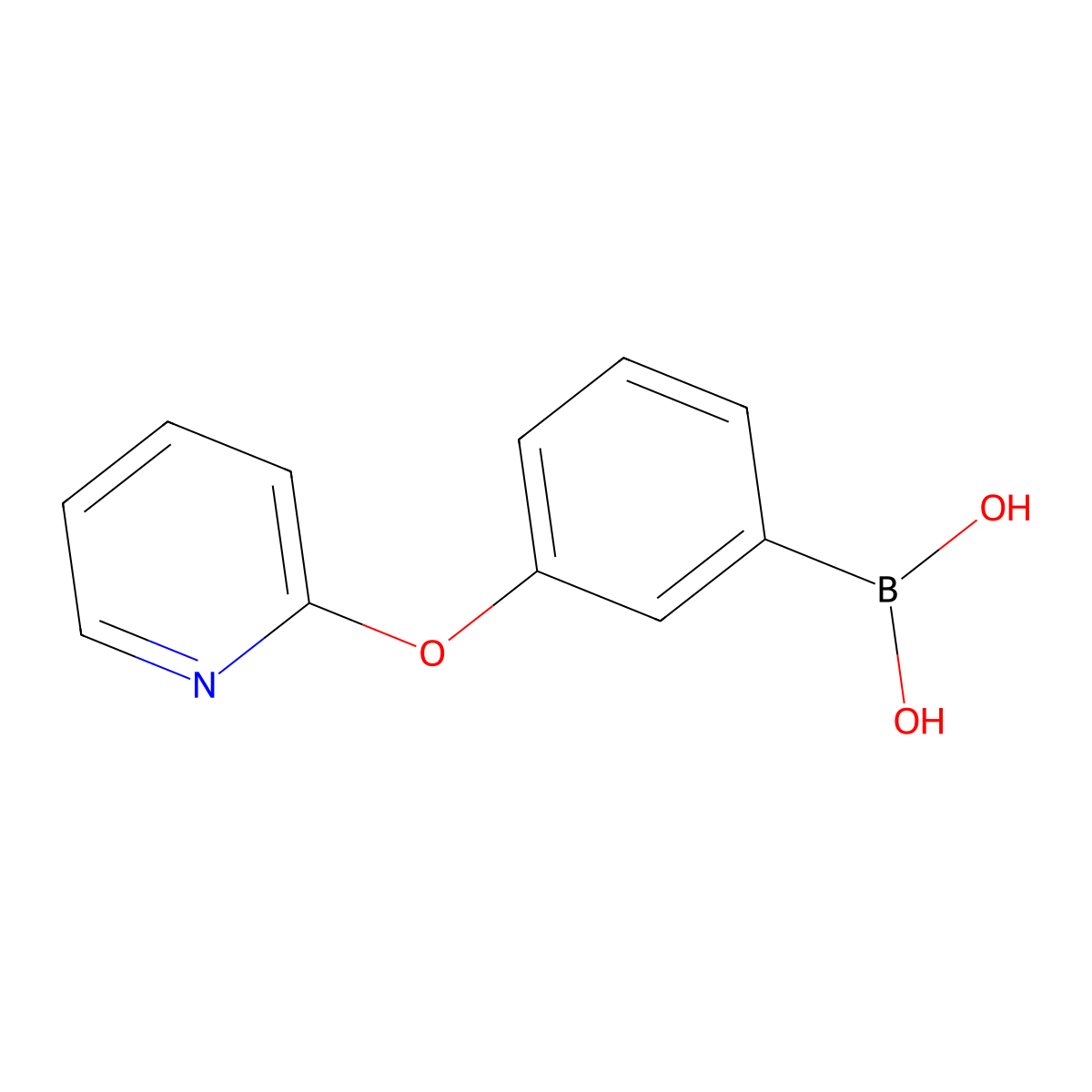 (3-(Pyridin-2-yloxy)phenyl)boronic acid molecular structure, CAS 2040475-93-0