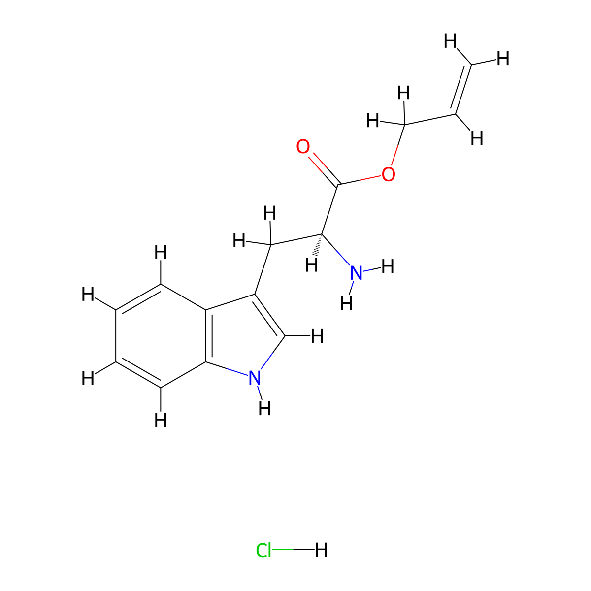H-L-Trp-oall hcl molecular structure, CAS 204063-20-7