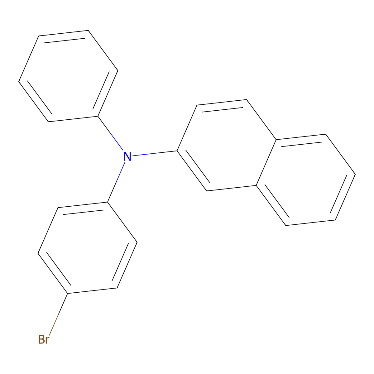 N-(4-Bromophenyl)-N-phenylnaphthalen-2-amine molecular structure, CAS 204065-88-3