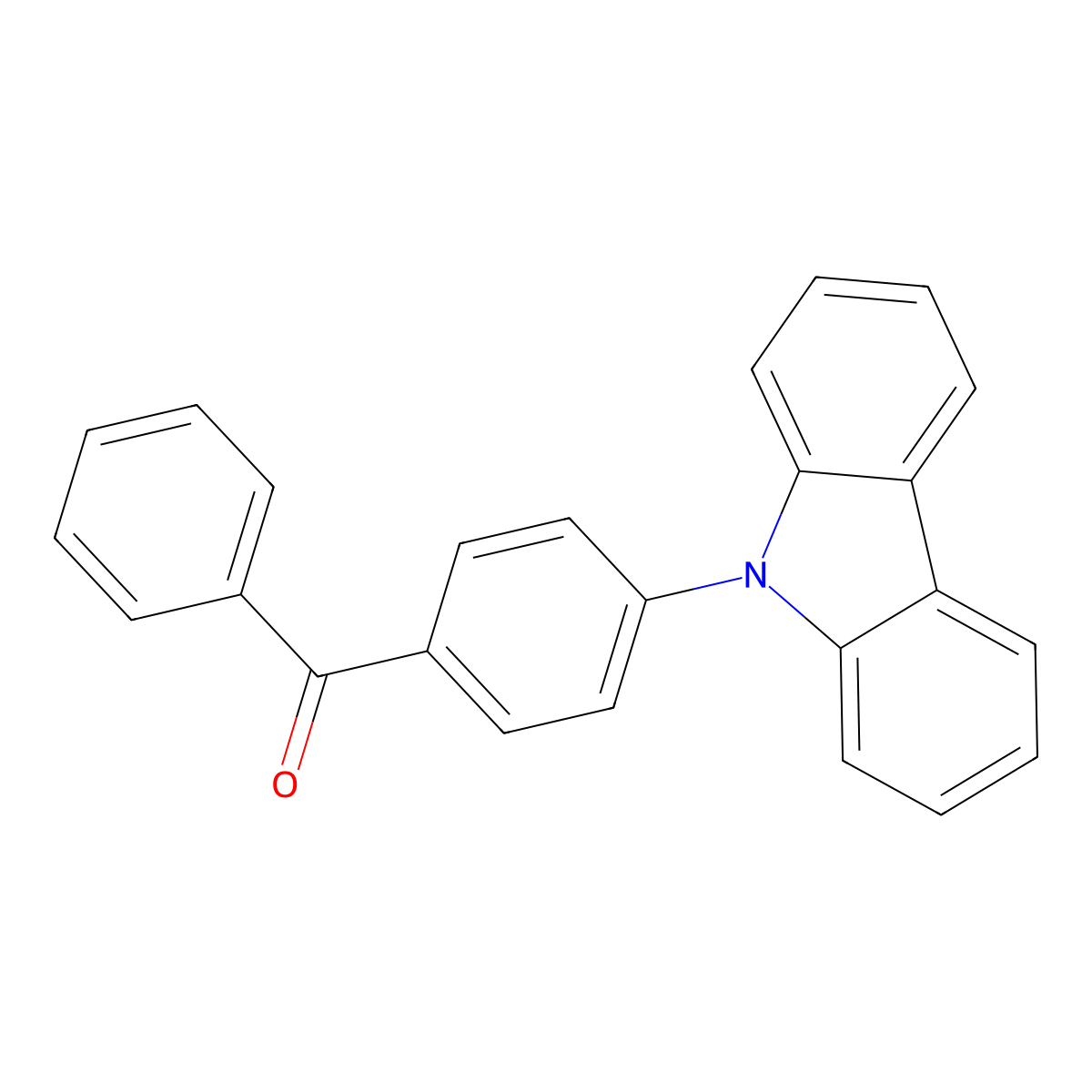 (4-(9H-Carbazol-9-yl)phenyl)(phenyl)methanone molecular structure, CAS 204066-02-4