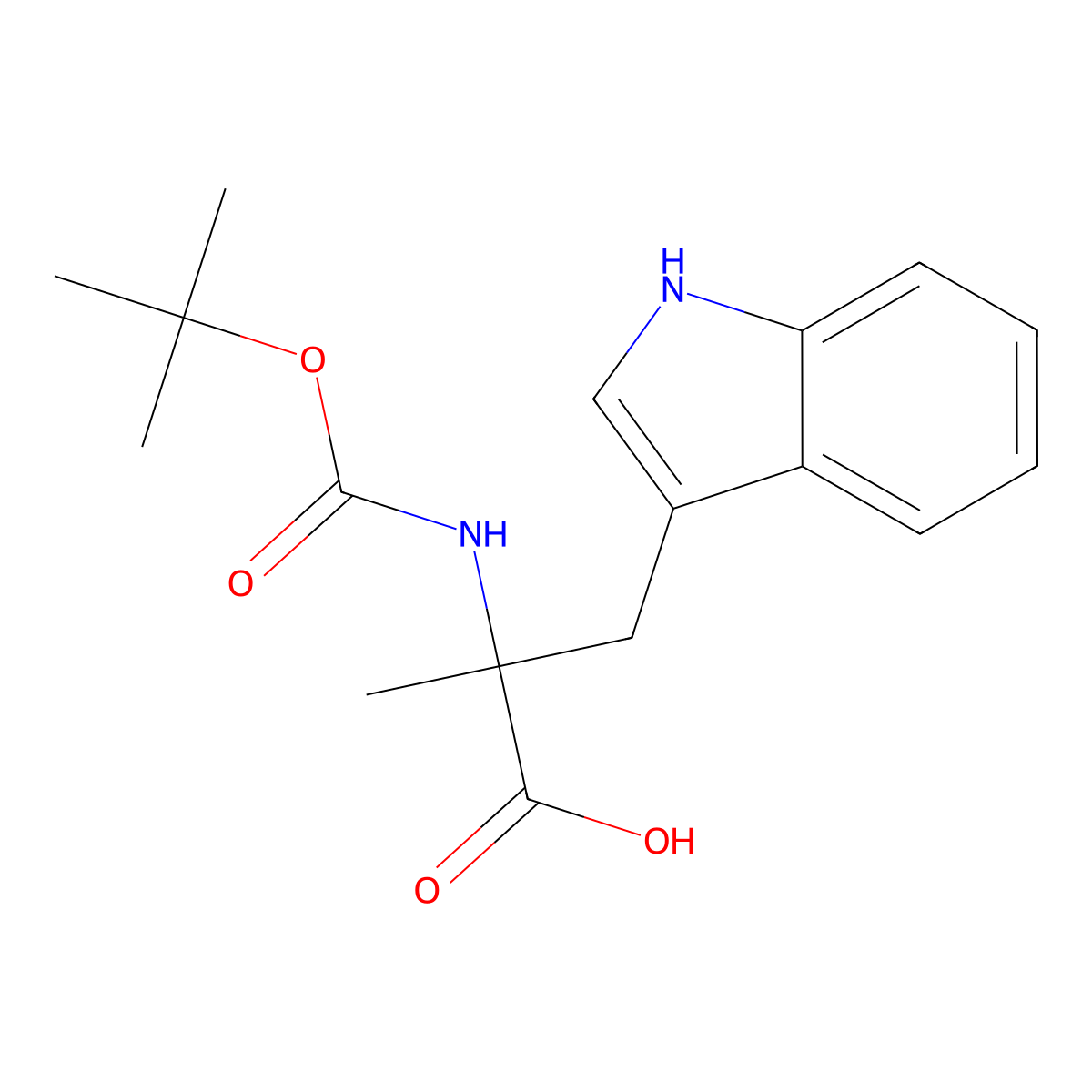 Boc-alpha-methyl-L-Tryptophan molecular structure, CAS 204067-15-2