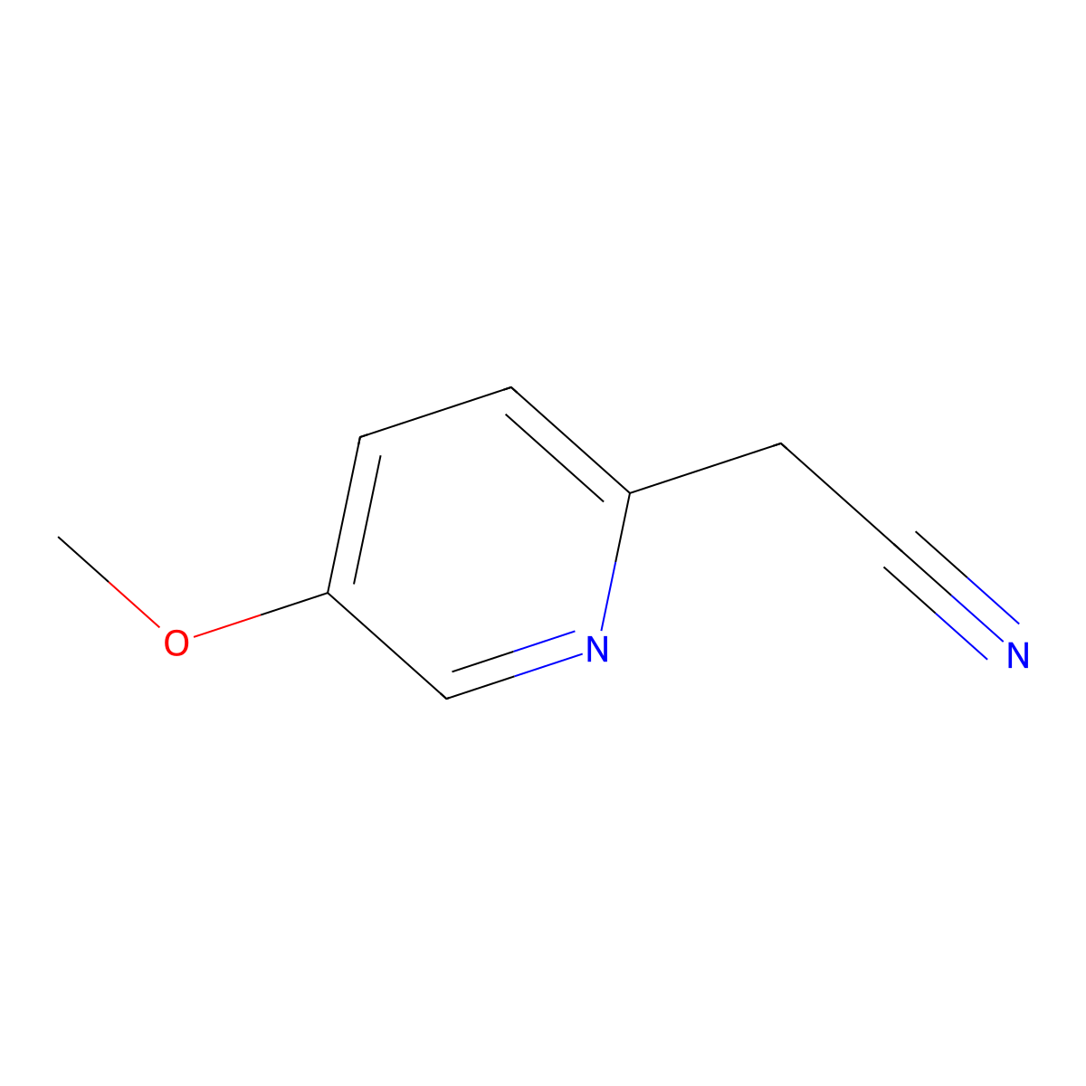 2-(5-Methoxypyridin-2-YL)acetonitrile molecular structure, CAS 204067-34-5