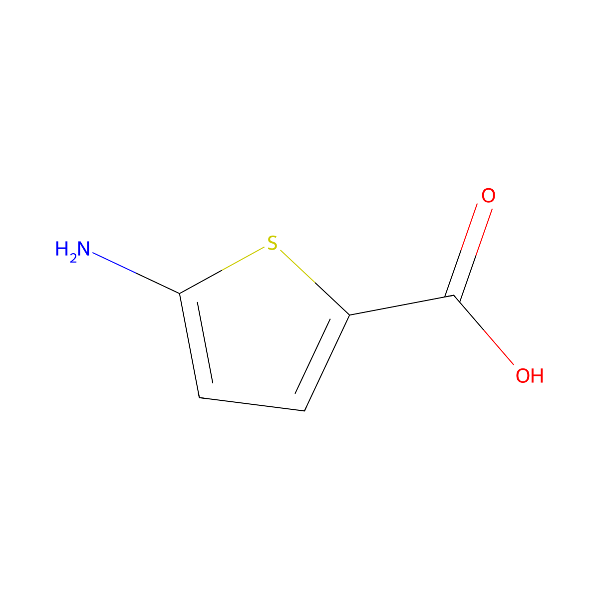 5-Aminothiophene-2-carboxylic acid molecular structure, CAS 204068-72-4