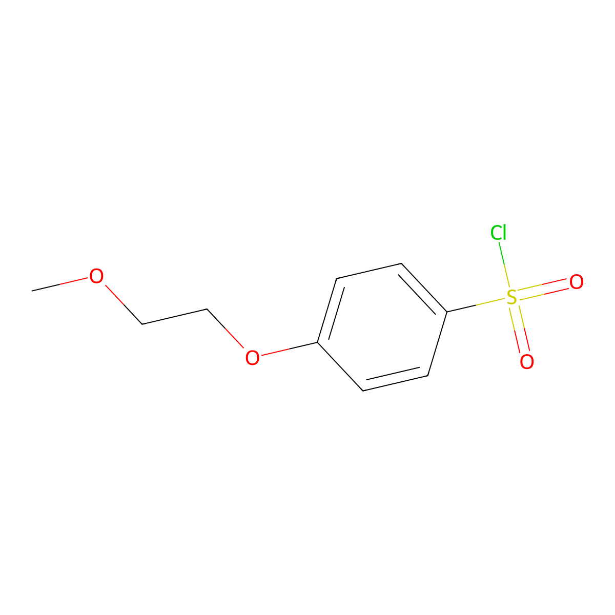 4-(2-Methoxyethoxy)benzene-1-sulfonyl chloride molecular structure, CAS 204072-53-7