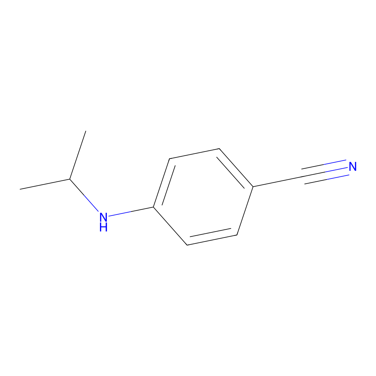4-(Isopropylamino)benzonitrile molecular structure, CAS 204078-26-2