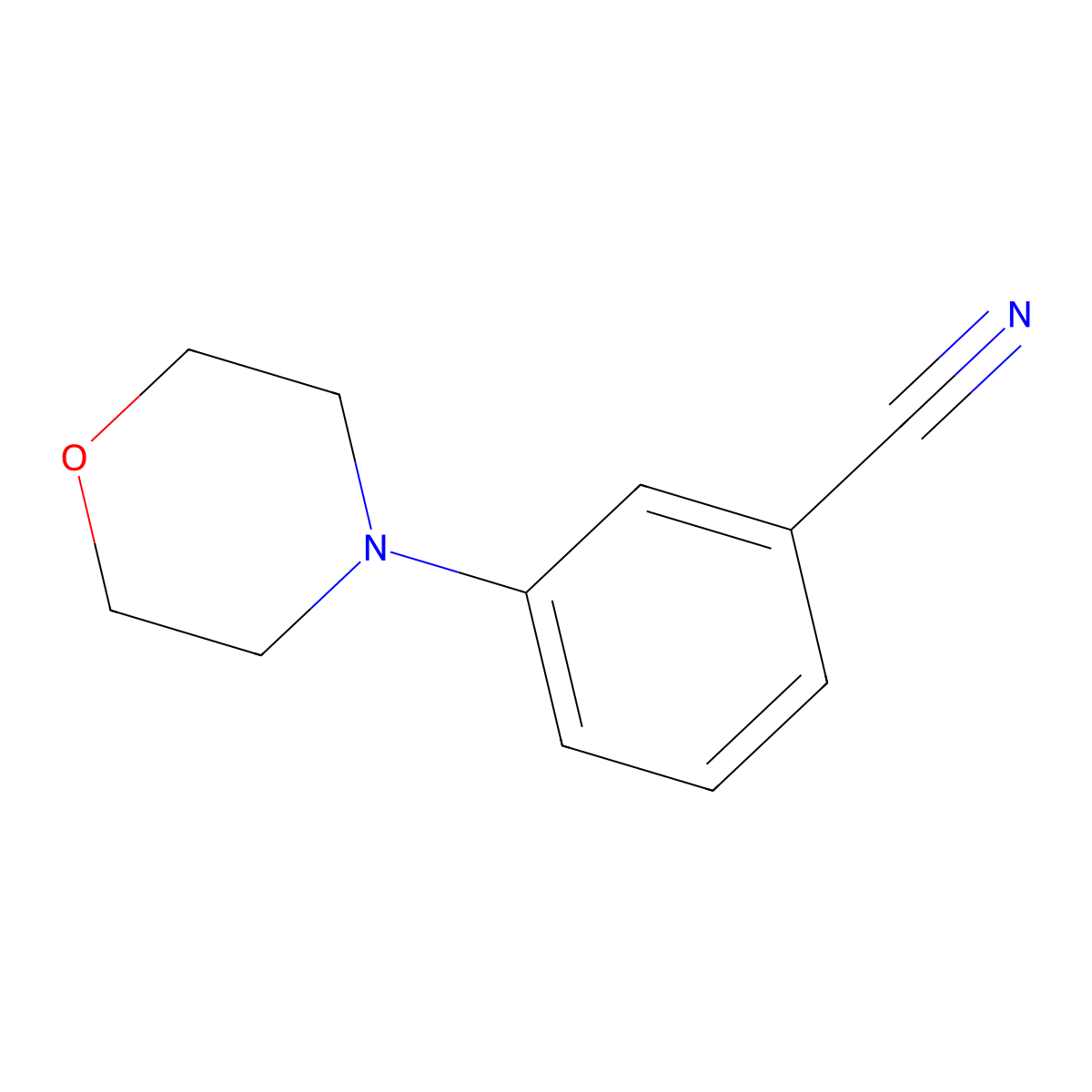 3-(Morpholin-4-yl)benzonitrile molecular structure, CAS 204078-31-9