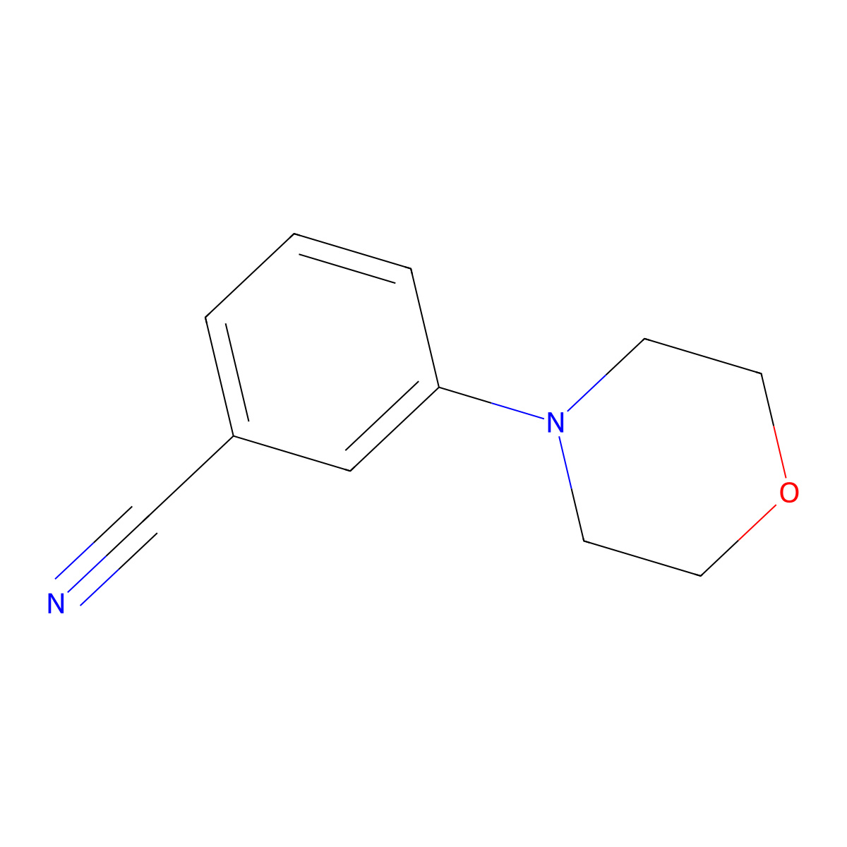 3-(Morpholin-4-yl)benzonitrile molecular structure, CAS 204078-31-9
