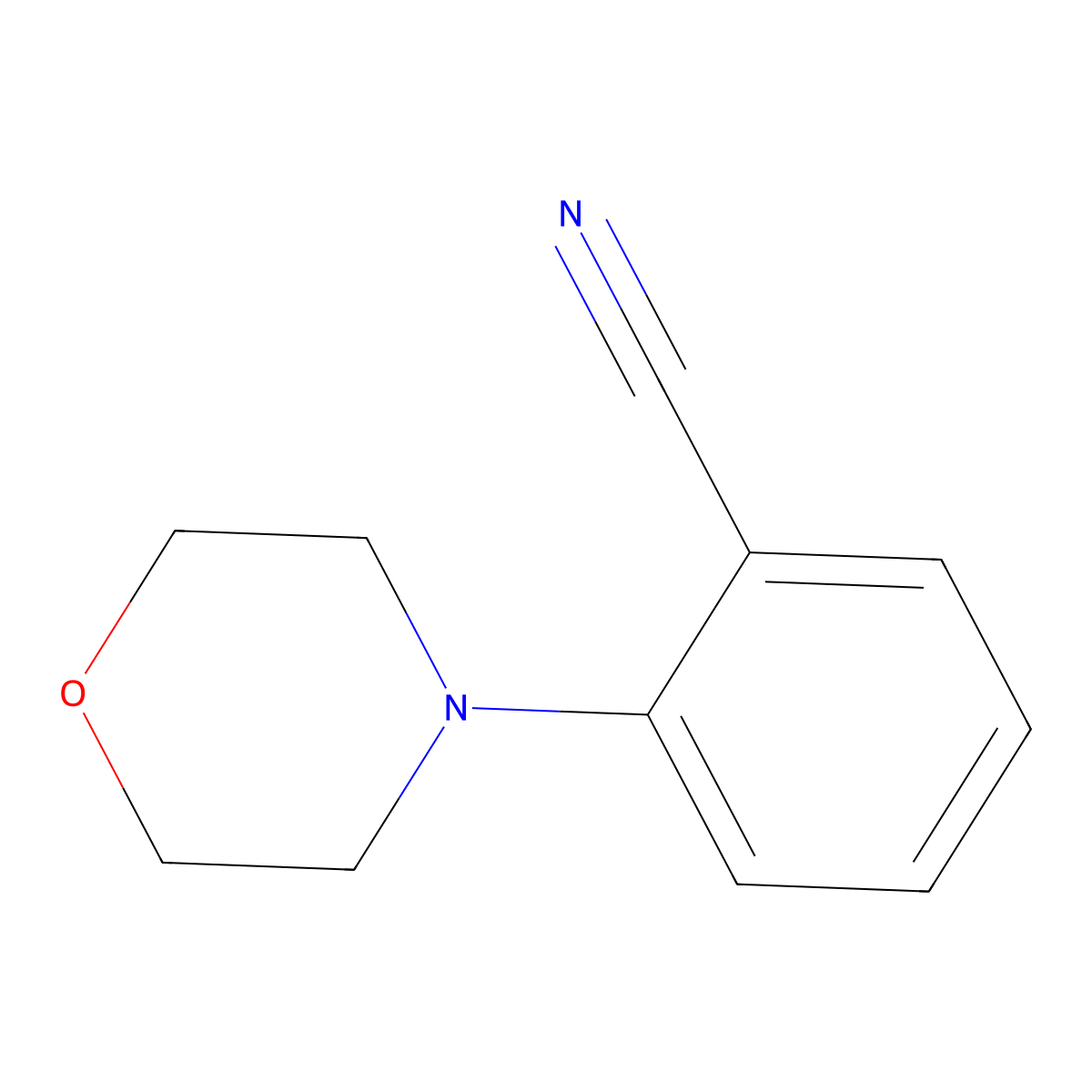 2-Morpholinobenzonitrile molecular structure, CAS 204078-32-0