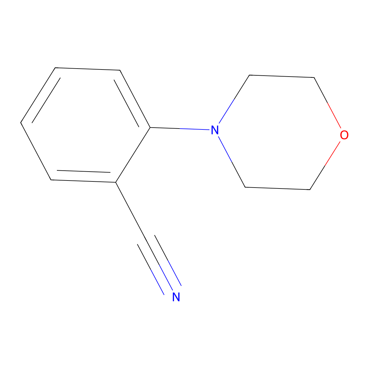 2-Morpholinobenzonitrile molecular structure, CAS 204078-32-0