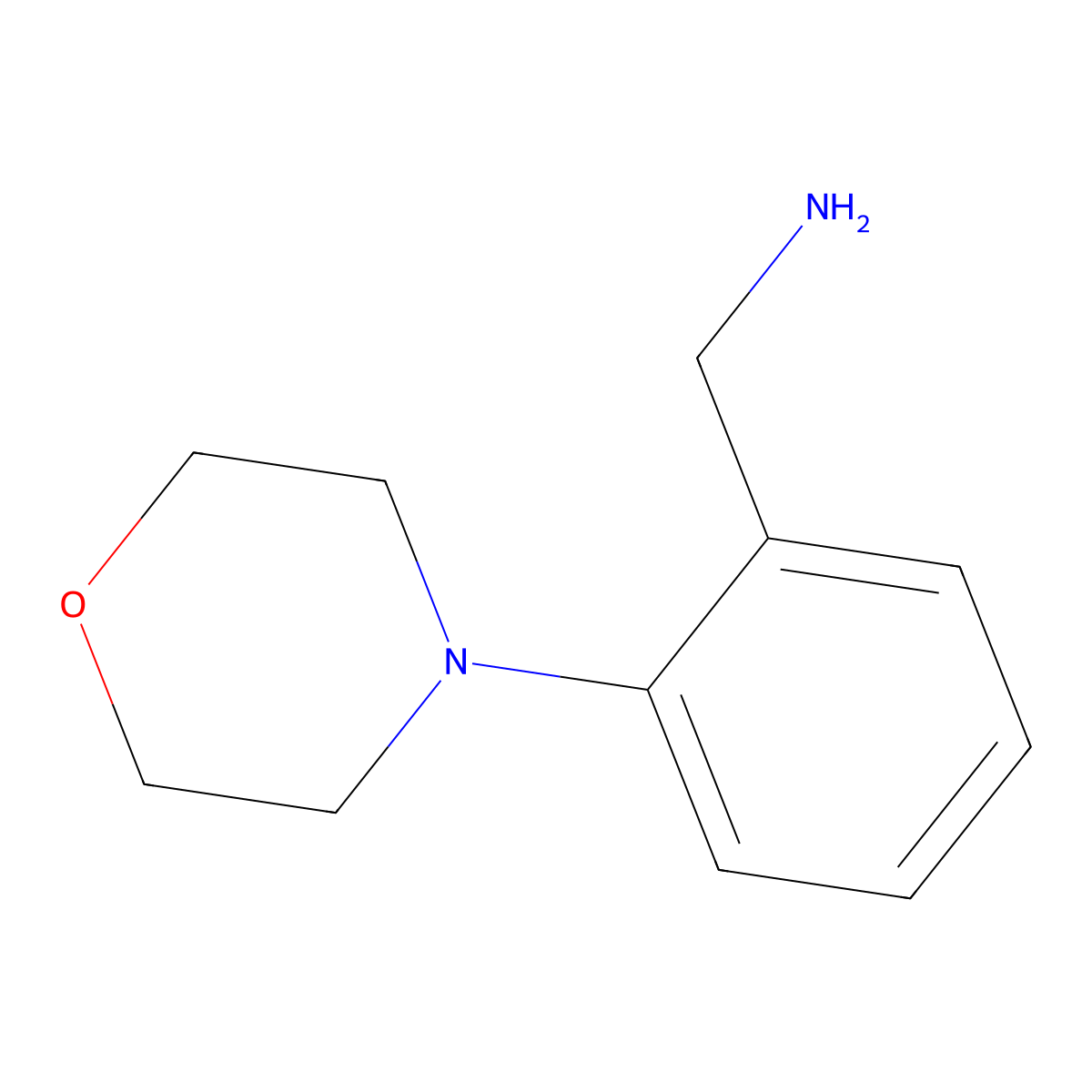 (2-(Morpholin-4-yl)phenyl)methanamine molecular structure, CAS 204078-48-8