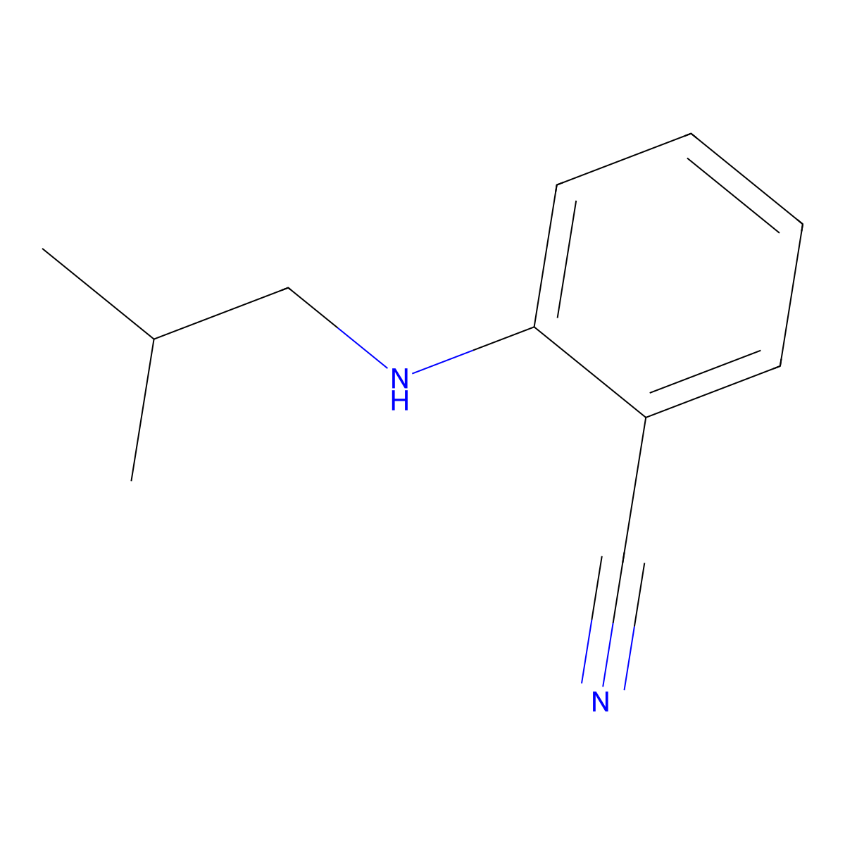 2-(Isobutylamino)benzonitrile molecular structure, CAS 204078-86-4
