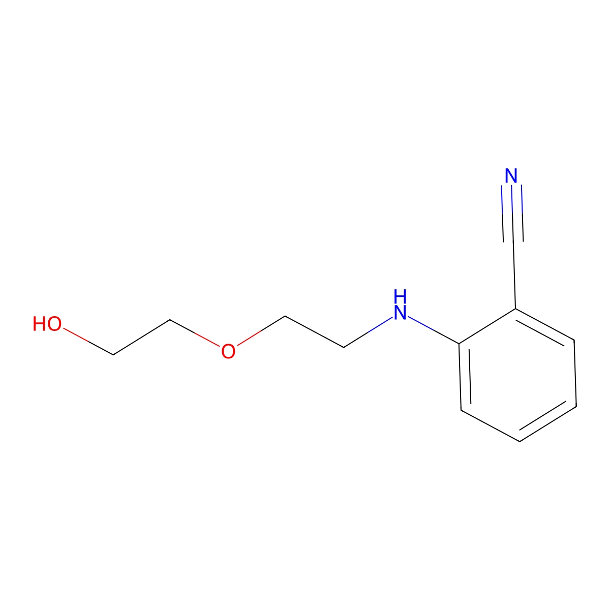 2-[2-(2-Hydroxyethoxy)ethylamino]benzonitrile molecular structure, CAS 204078-95-5