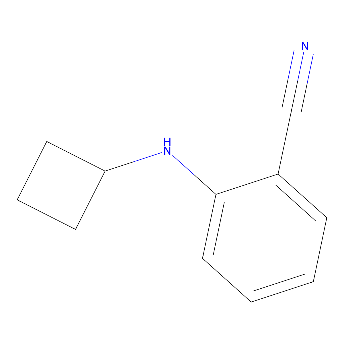 2-(Cyclobutylamino)benzonitrile molecular structure, CAS 204079-15-2