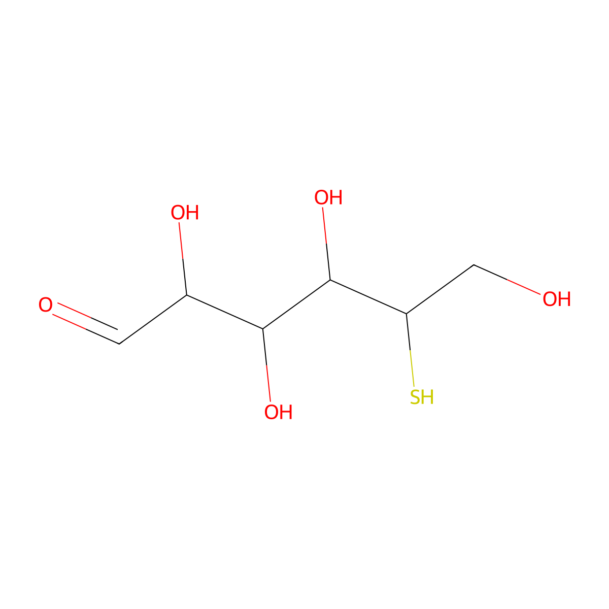 Thioglucose molecular structure, CAS 20408-97-3