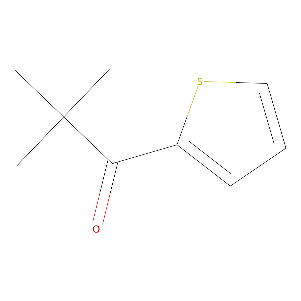 2,2-Dimethyl-1-(thiophen-2-yl)propan-1-one molecular structure, CAS 20409-48-7