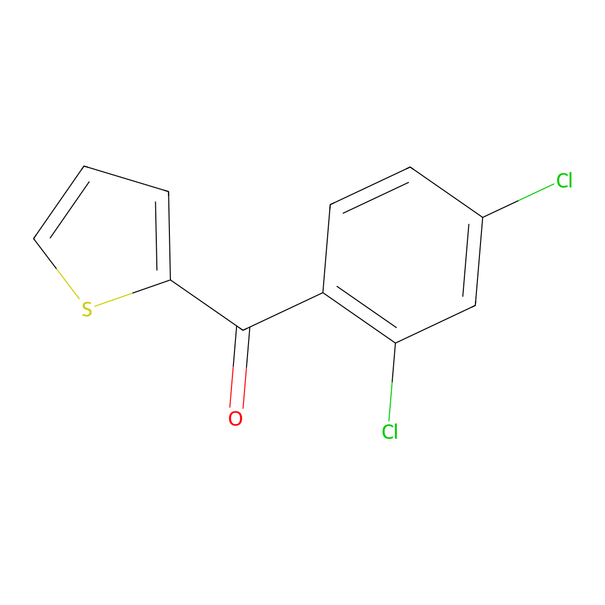 (2,4-Dichlorophenyl)(thiophen-2-yl)methanone molecular structure, CAS 20409-62-5