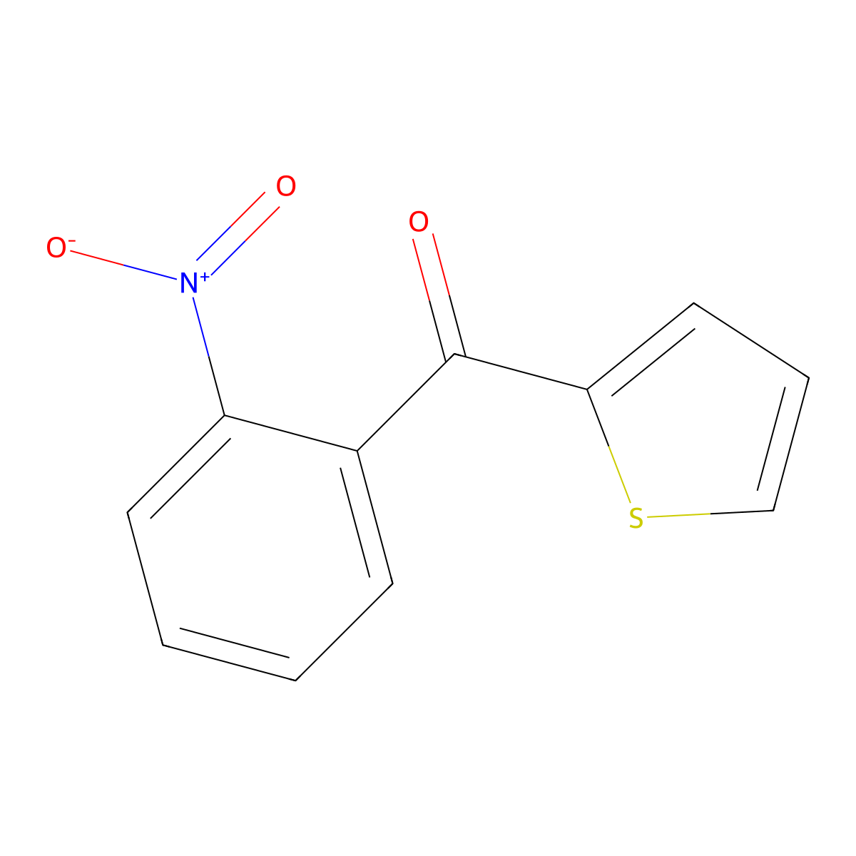 (2-Nitrophenyl)(thiophen-2-yl)methanone molecular structure, CAS 20409-63-6