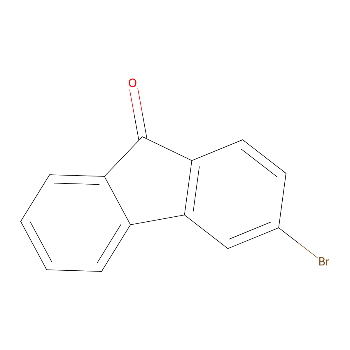 3-Bromo-9H-fluoren-9-one molecular structure, CAS 2041-19-2