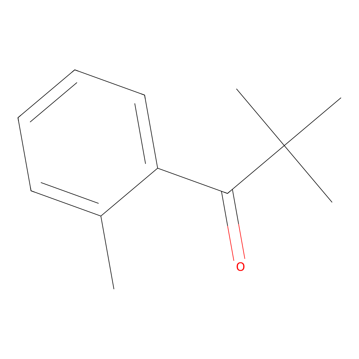 2,2-Dimethyl-1-(2-methylphenyl)propan-1-one molecular structure, CAS 2041-37-4
