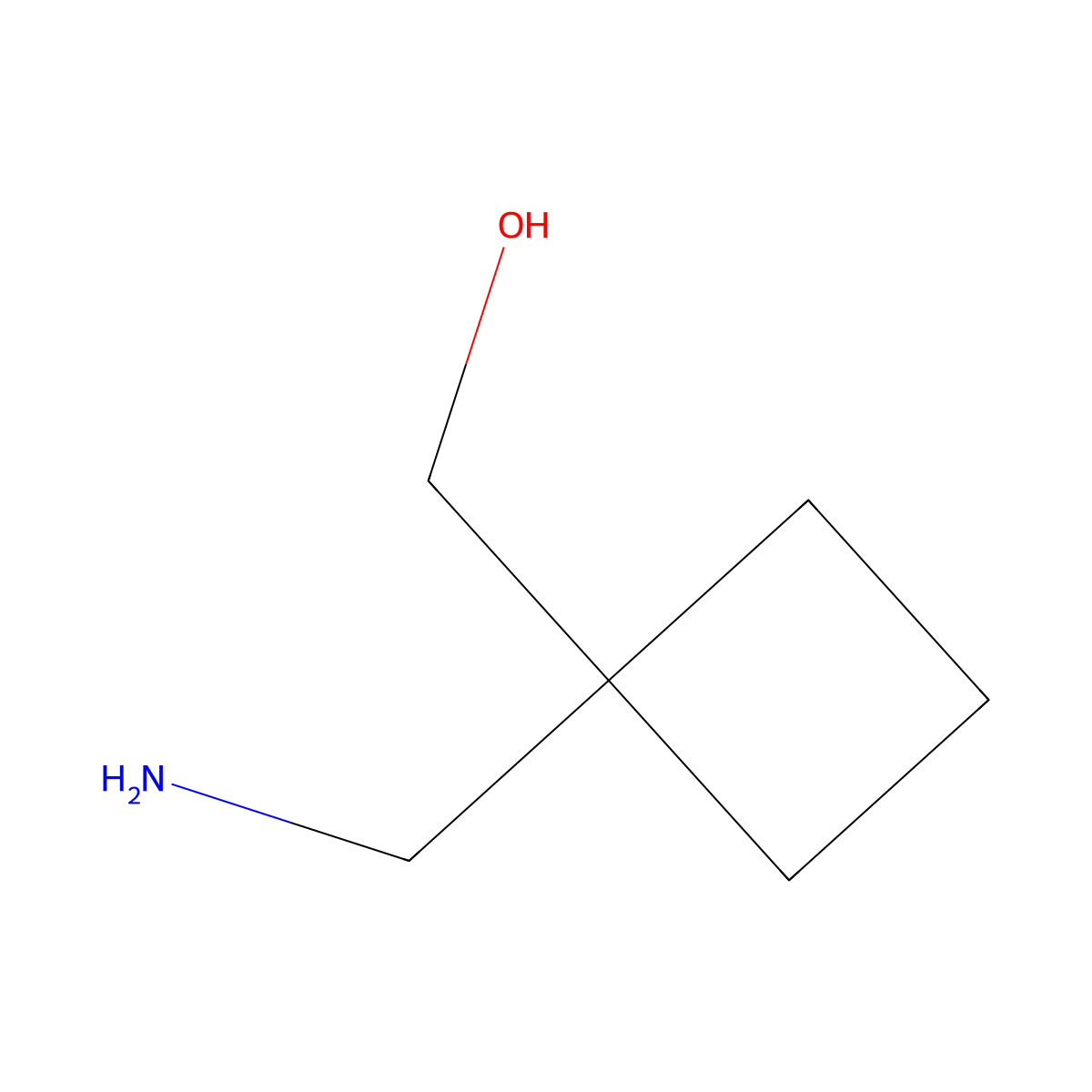[1-(Aminomethyl)cyclobutyl]methanol molecular structure, CAS 2041-56-7