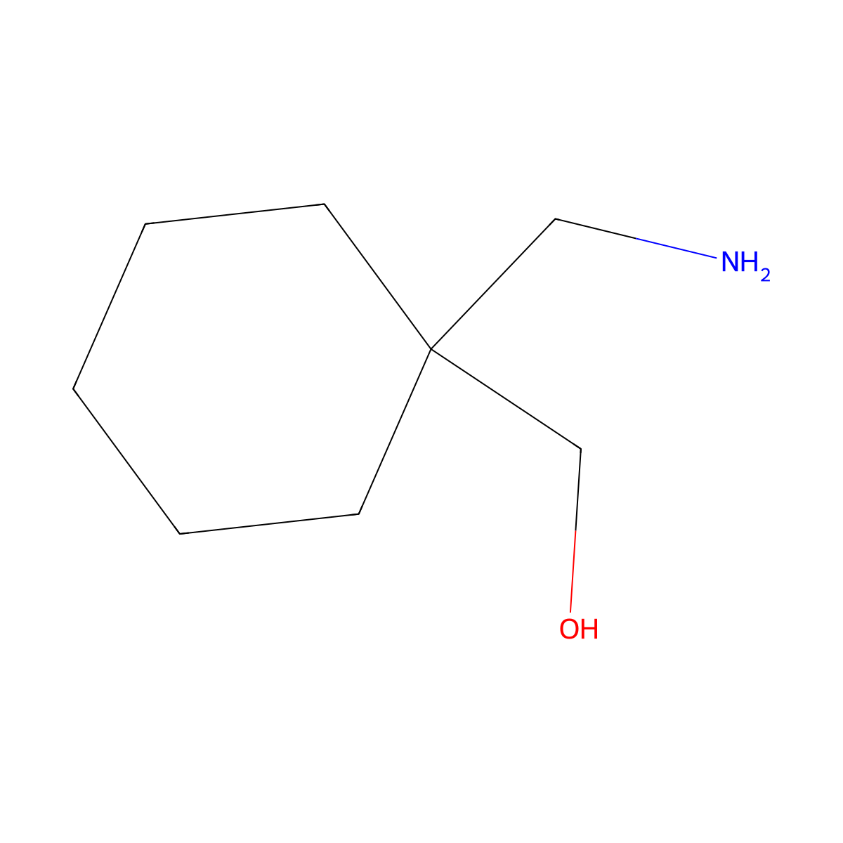 (1-(Aminomethyl)cyclohexyl)methanol molecular structure, CAS 2041-57-8