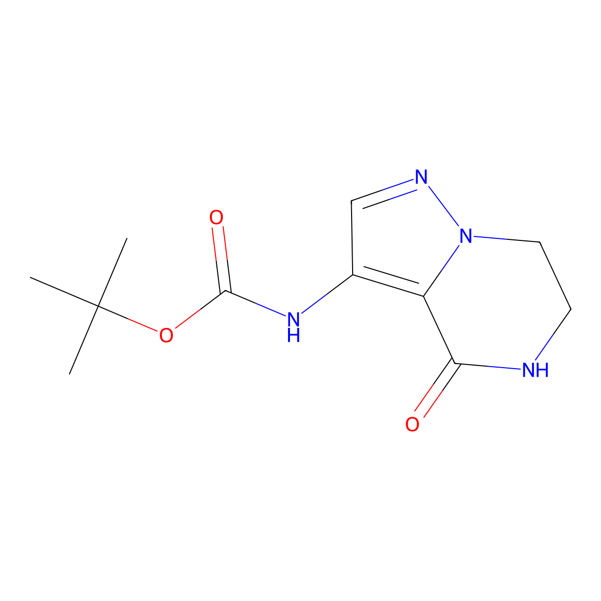tert-Butyl (4-oxo-4,5,6,7-tetrahydropyrazolo[1,5-a]pyrazin-3-yl)carbamate molecular structure, CAS 2041076-40-6