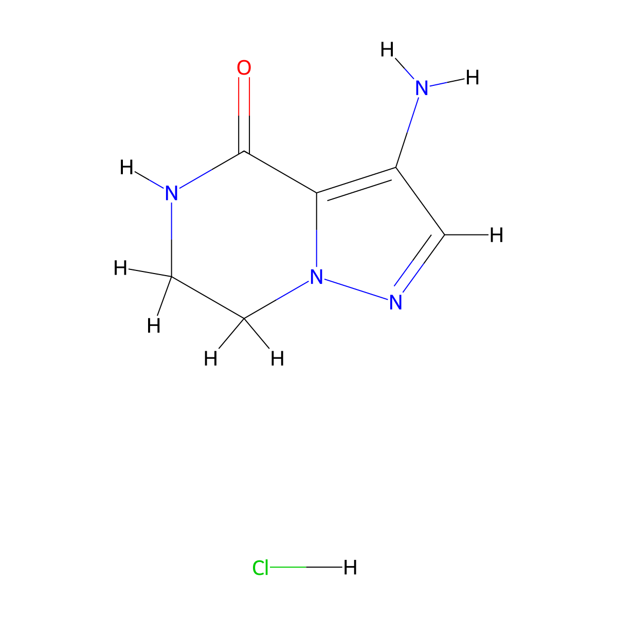 3-Amino-6,7-dihydropyrazolo[1,5-a]pyrazin-4(5H)-one hydrochloride molecular structure, CAS 2041076-41-7