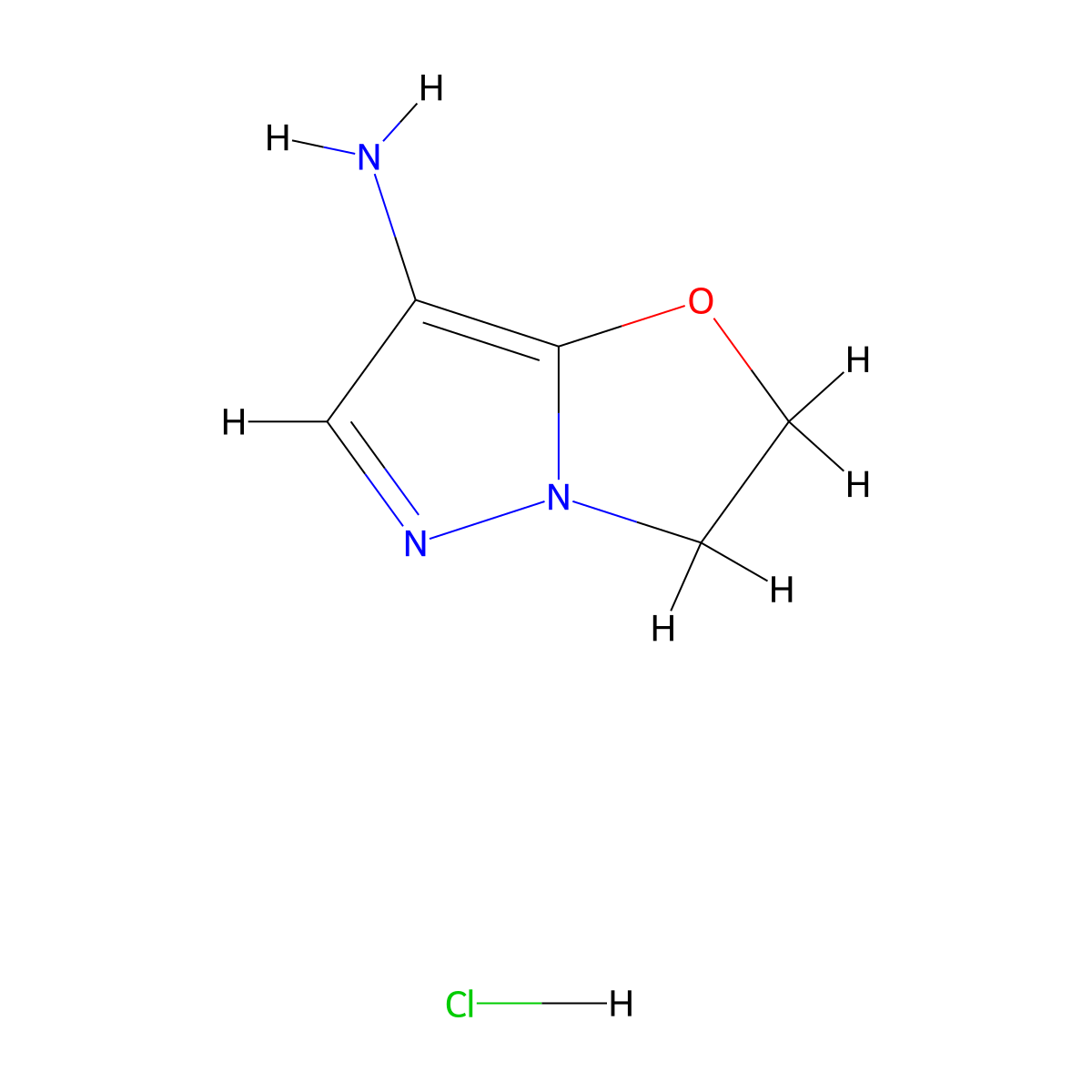 2,3-Dihydropyrazolo[5,1-b]oxazol-7-amine hydrochloride molecular structure, CAS 2041076-57-5