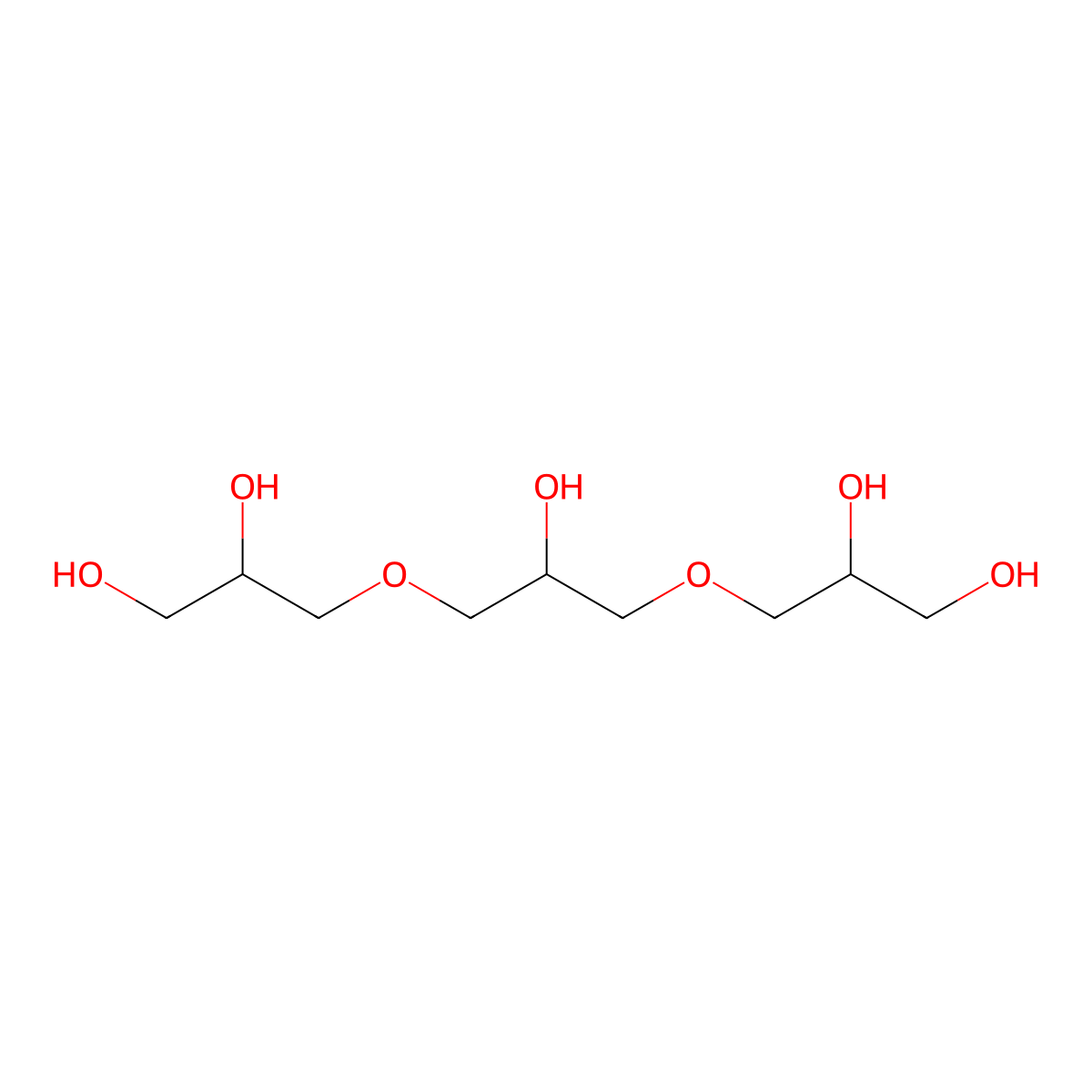 Polyglycerin-3 molecular structure, CAS 20411-31-8