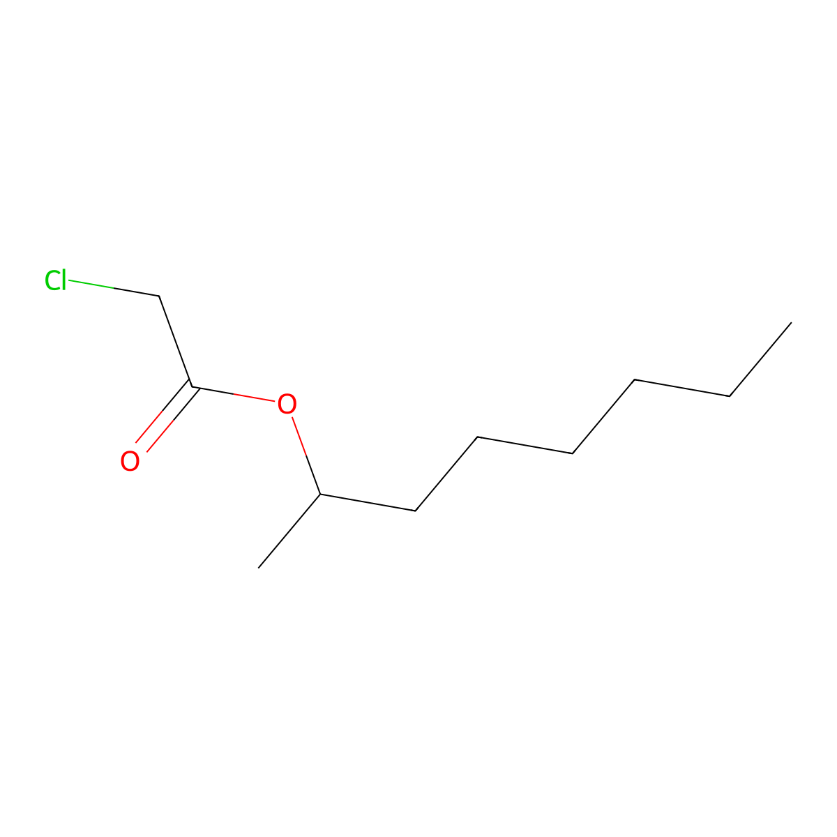 Octan-2-yl 2-chloroacetate molecular structure, CAS 20411-47-6
