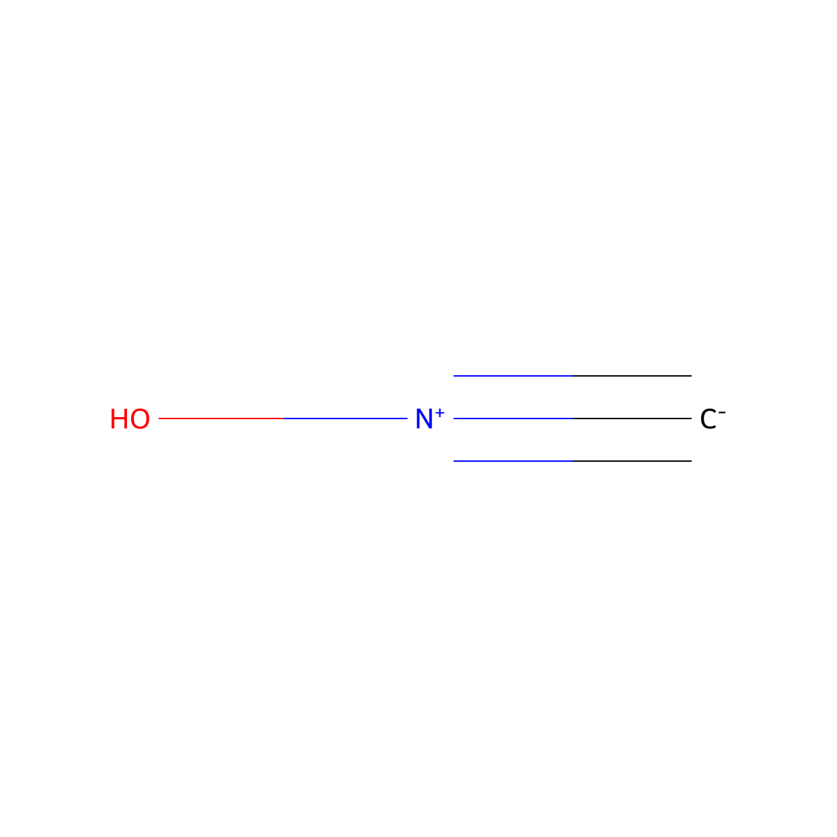 Isofulminic acid molecular structure, CAS 20411-61-4