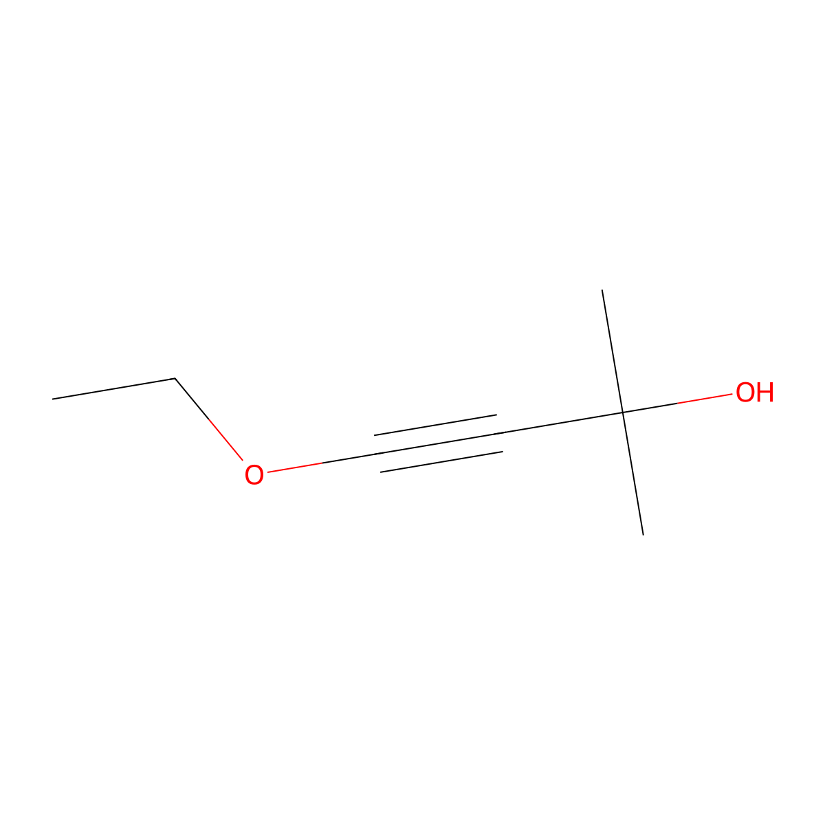 4-Ethoxy-2-methylbut-3-yn-2-ol molecular structure, CAS 20411-76-1