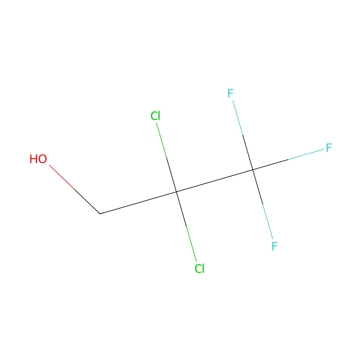 2,2-Dichloro-3,3,3-trifluoropropan-1-ol molecular structure, CAS 20411-84-1