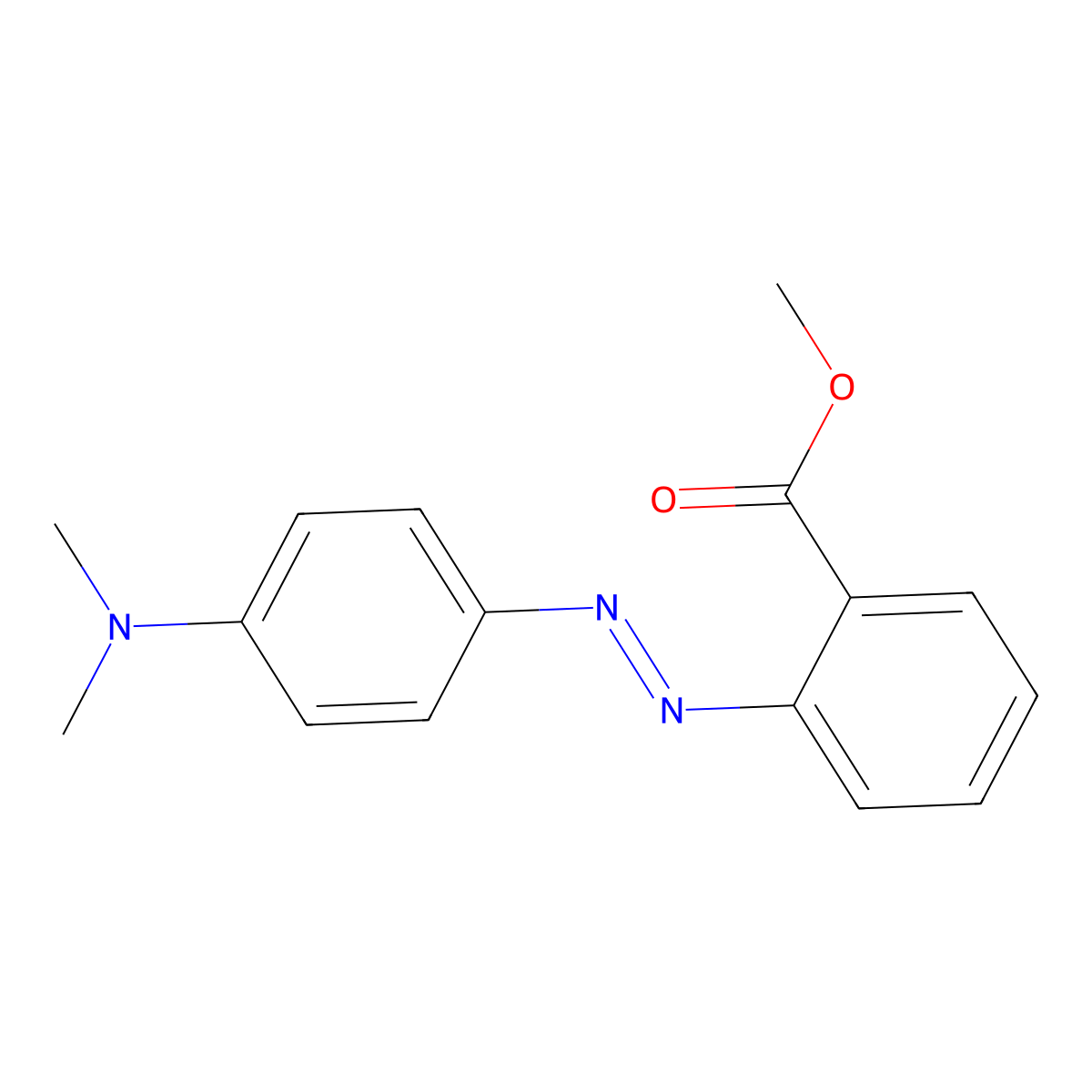 Benzoic acid, 2-[[4-(dimethylamino)phenyl]azo]-, methyl ester molecular structure, CAS 20412-23-1