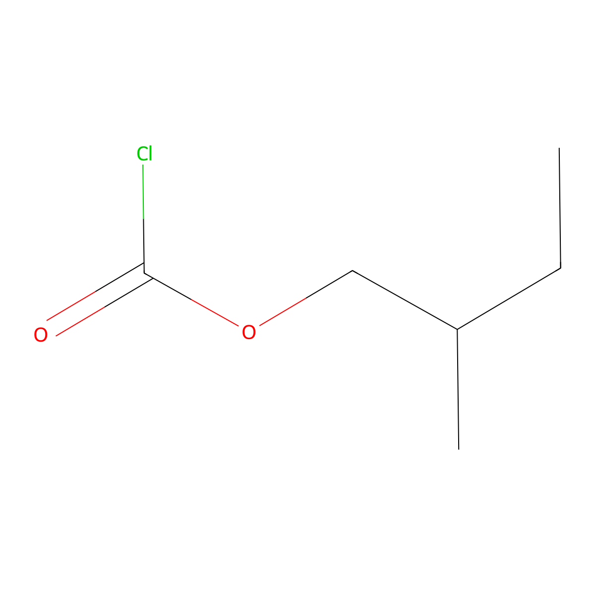 2-Methylbutyl chloroformate molecular structure, CAS 20412-39-9
