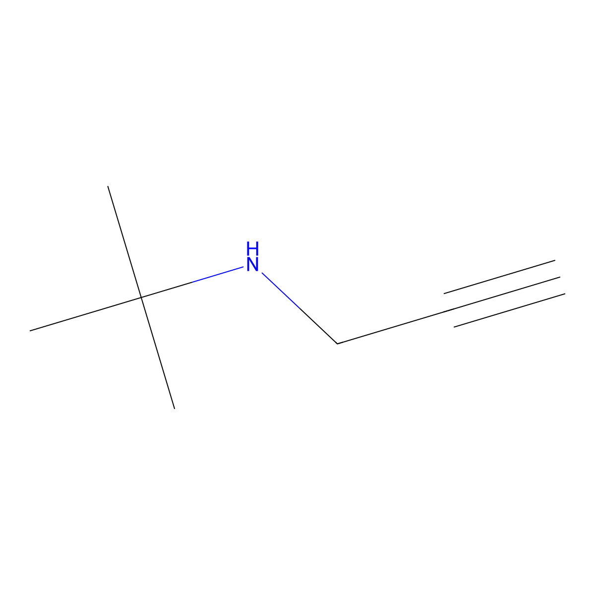 n-Tert-butylprop-2-yn-1-amine molecular structure, CAS 20412-53-7