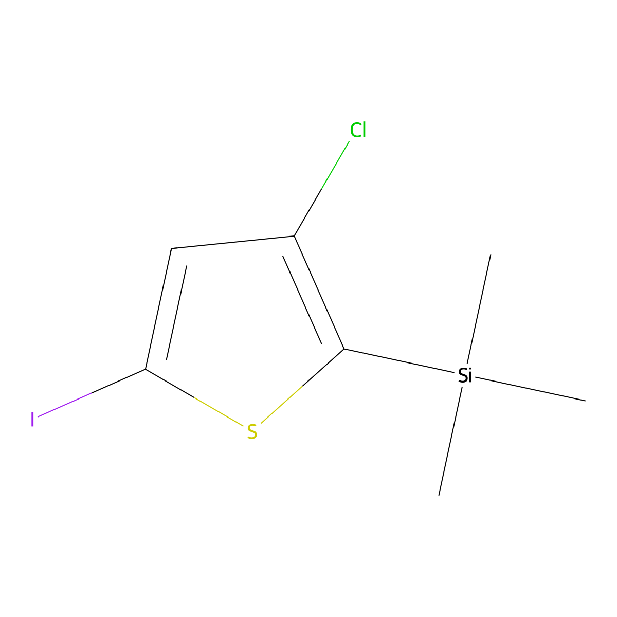 (3-Chloro-5-iodothiophen-2-yl)trimethylsilane molecular structure, CAS 2041248-55-7