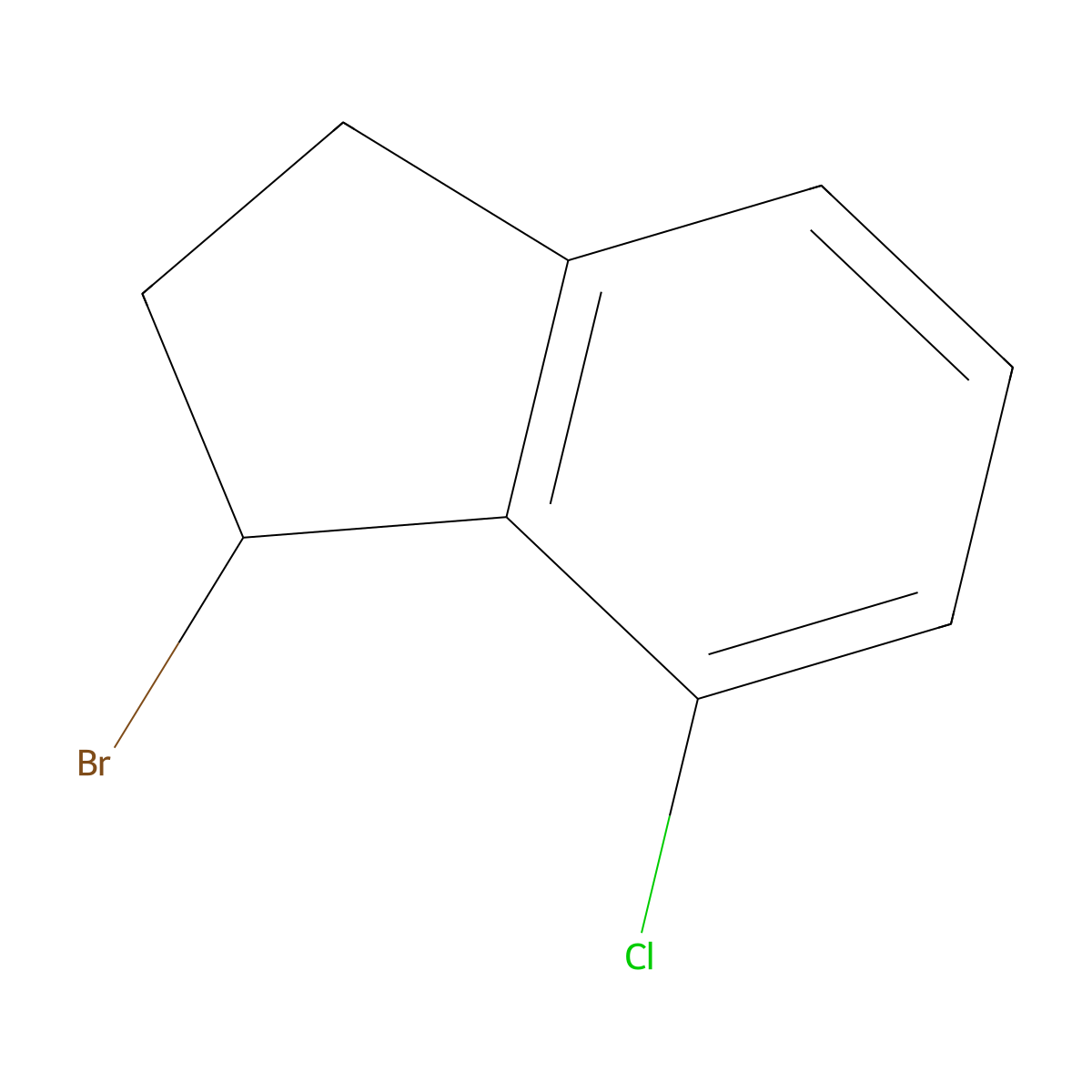 1-bromo-7-chloro-2,3-dihydro-1H-indene molecular structure, CAS 2041259-17-8