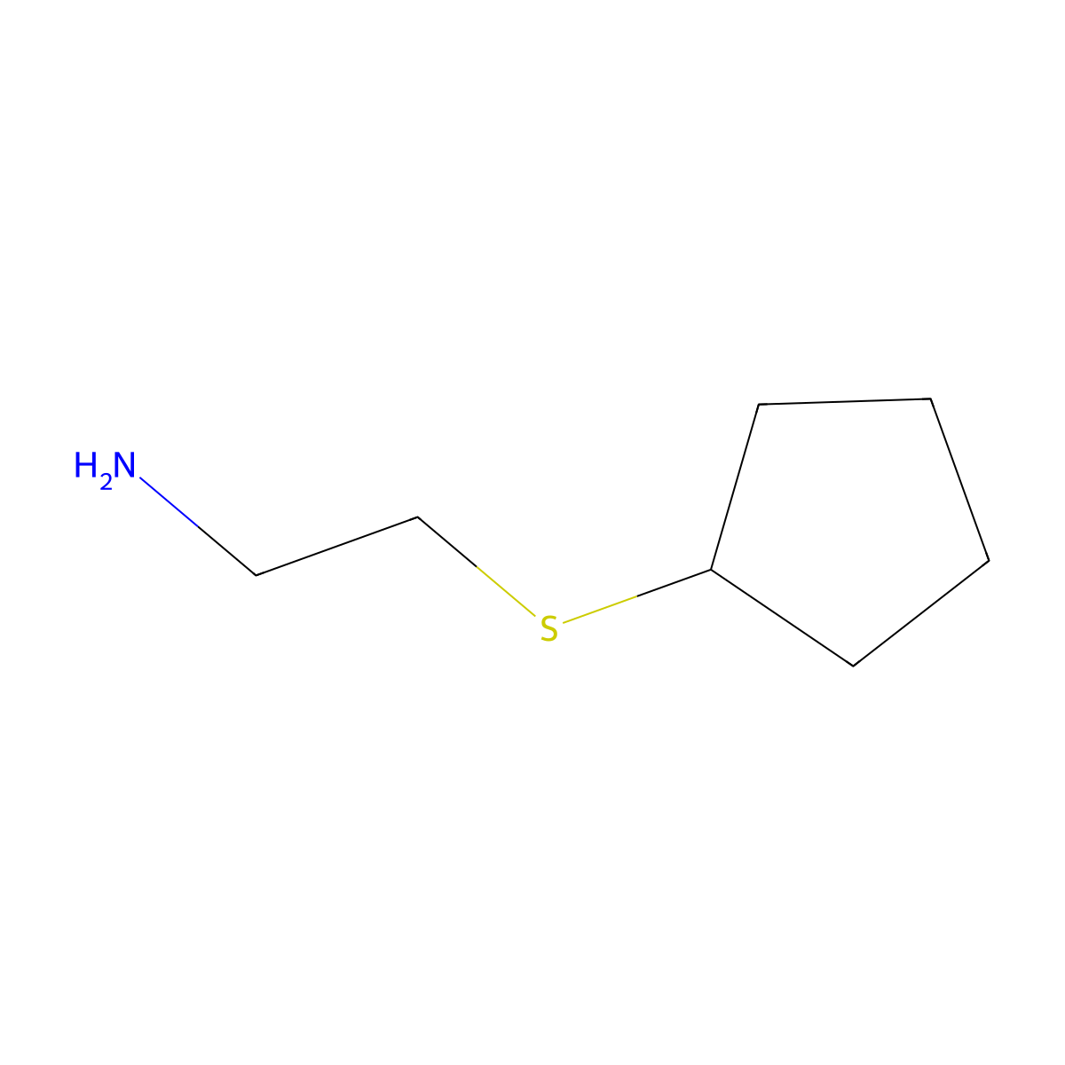 [2-(Cyclopentylthio)ethyl]amine molecular structure, CAS 204129-50-0