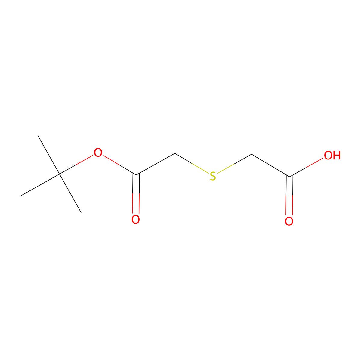 2-{[2-(Tert-butoxy)-2-oxoethyl]sulfanyl}acetic acid molecular structure, CAS 204133-20-0