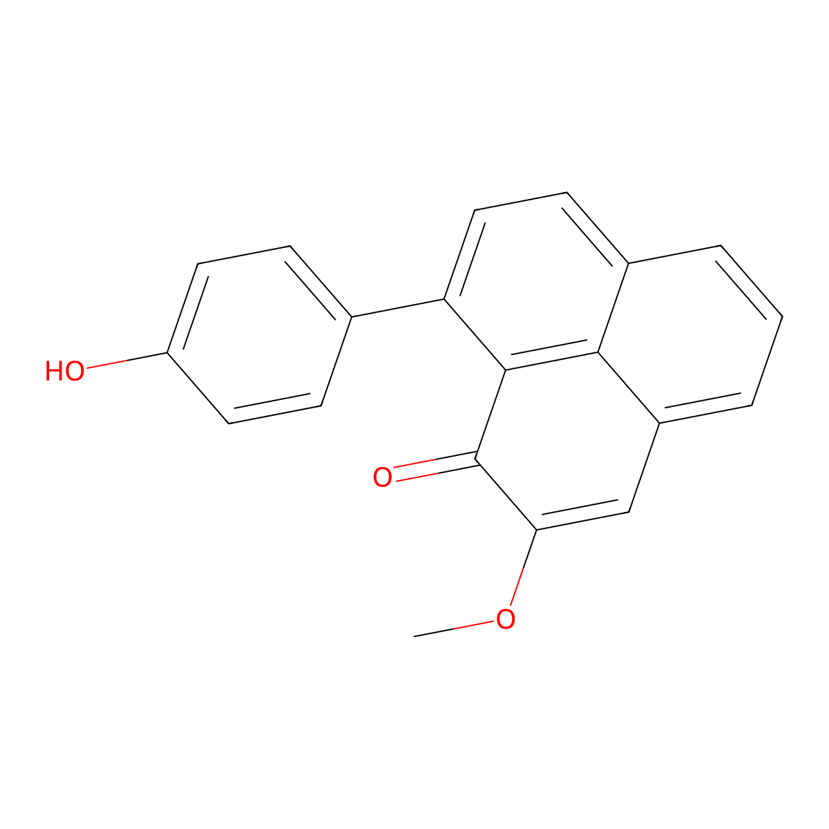 9-(4-Hydroxyphenyl)-2-methoxy-1H-phenalen-1-one molecular structure, CAS 204134-70-3