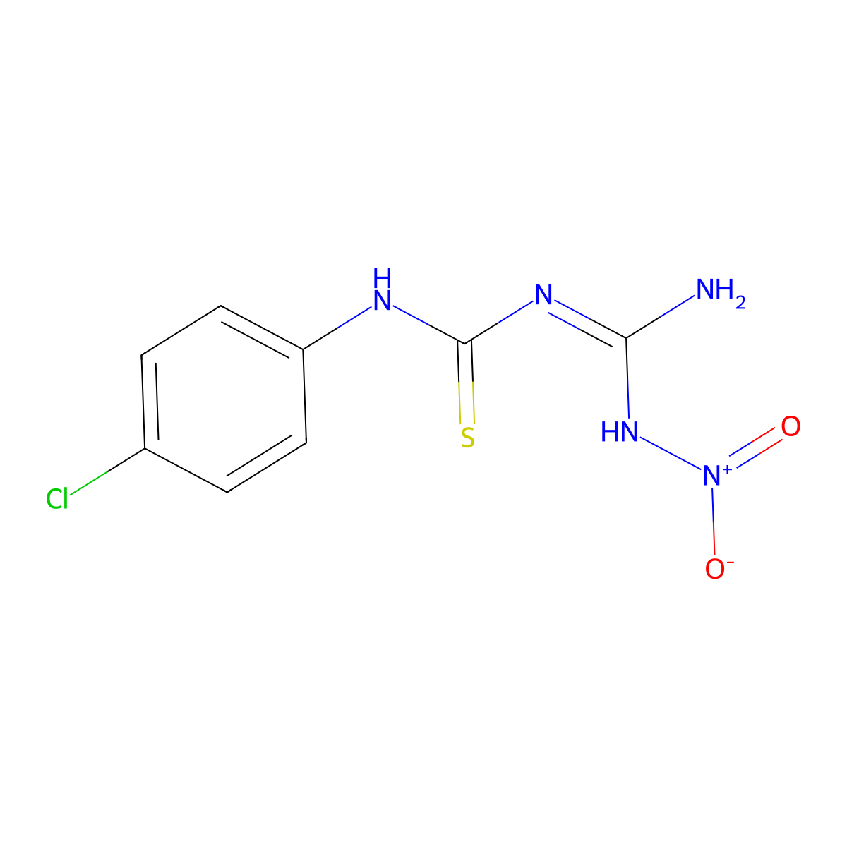1-(4-Chlorophenyl)-3-[imino(nitroamino)methyl]-thiourea molecular structure, CAS 204188-36-3