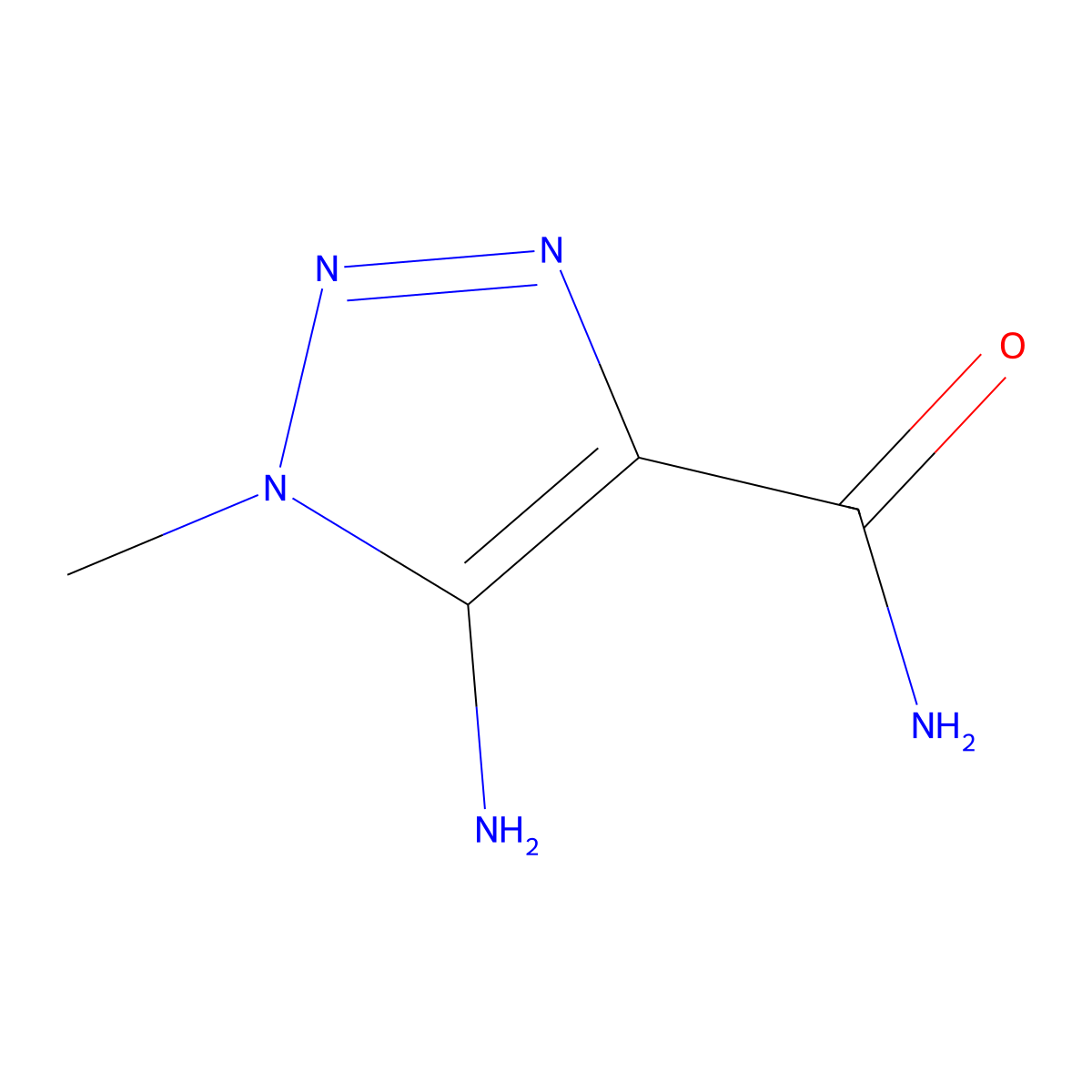 5-amino-1-methyl-1H-1,2,3-triazole-4-carboxamide molecular structure, CAS 20419-66-3
