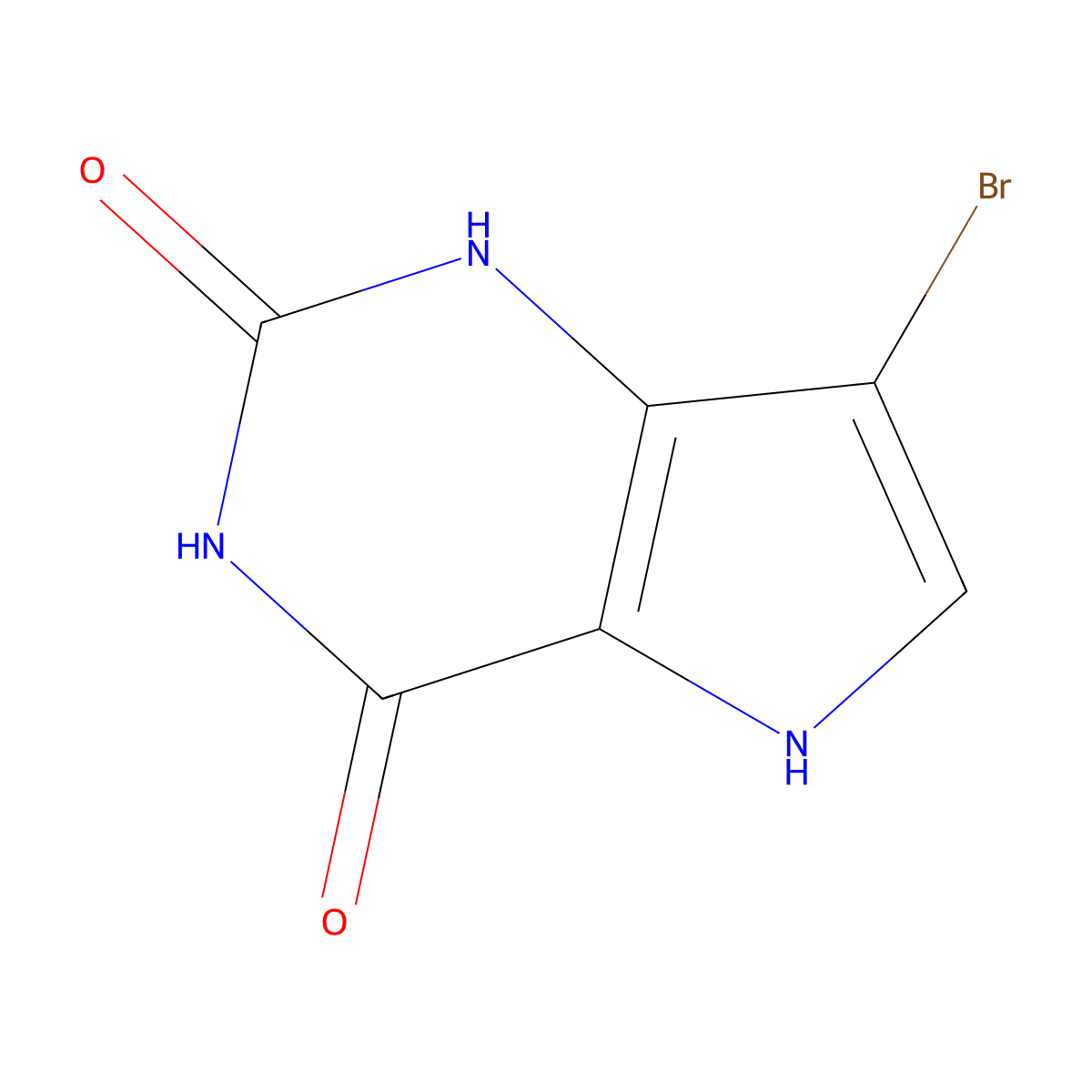 7-Bromo-1h-pyrrolo[3,2-d]pyrimidine-2,4(3h,5h)-dione molecular structure, CAS 20419-74-3