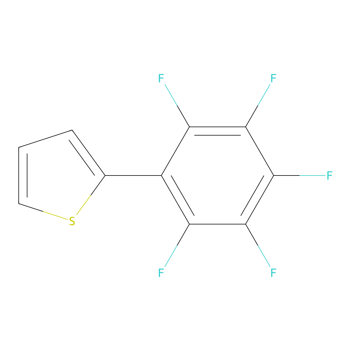 2-(Perfluorophenyl)thiophene molecular structure, CAS 204191-68-4