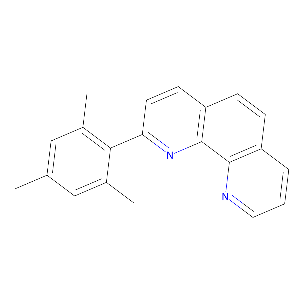 2-(2,4,6-Trimethylphenyl)-1,10-phenanthroline molecular structure, CAS 204195-45-9