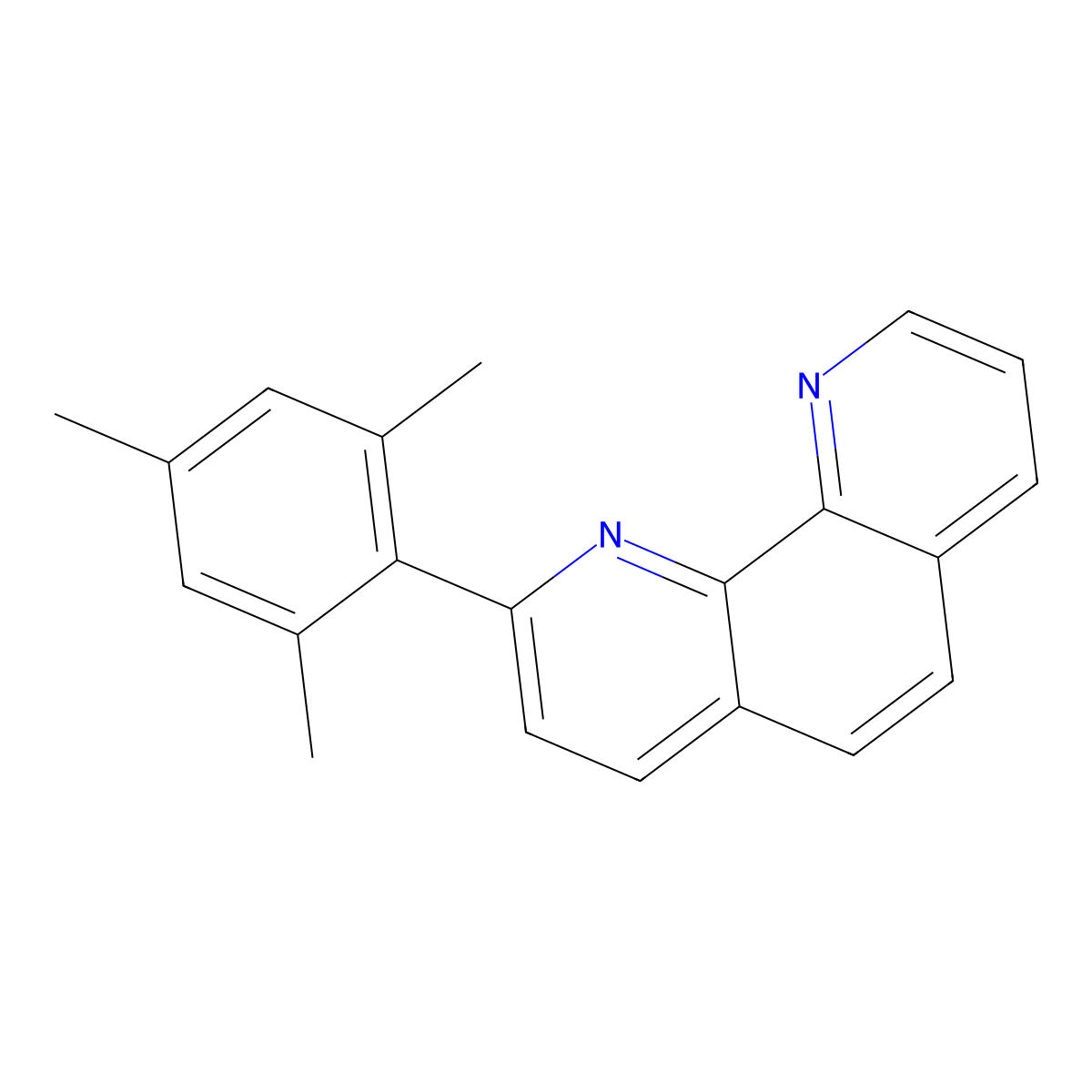 2-(2,4,6-Trimethylphenyl)-1,10-phenanthroline molecular structure, CAS 204195-45-9