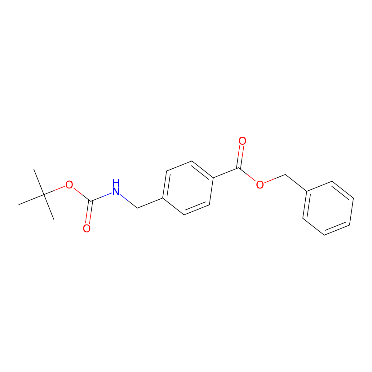 Benzyl 4-((tert-butoxycarbonylamino)methyl)benzoate molecular structure, CAS 204199-03-1